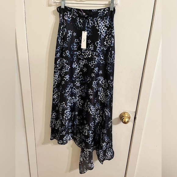 NWT 100% Silk Midi Fleur du Mal Skirt - Picture 2 of 9